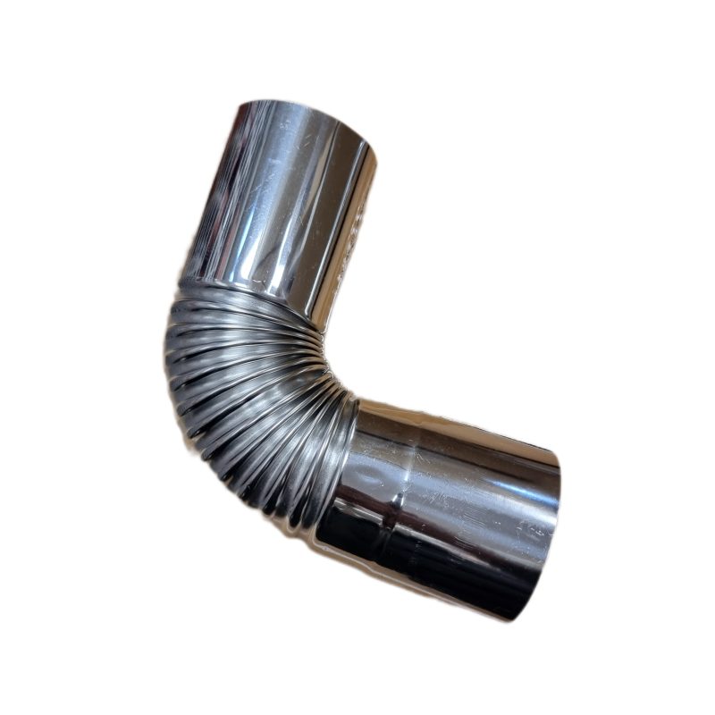 زانو استیل 90 درجه قطر 6